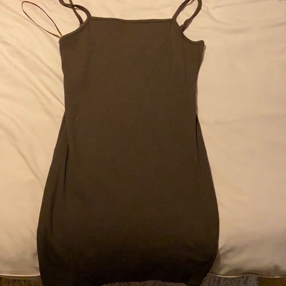 Dark brown fitted dress